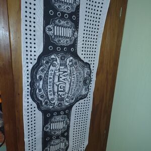 Black and White Wrestling Belt Scarf
